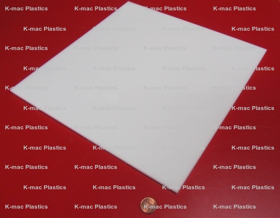 Delrin Acetal Sheet .250 Thick x 12" Width x 12" Length 2 Units 1/4 White POM 